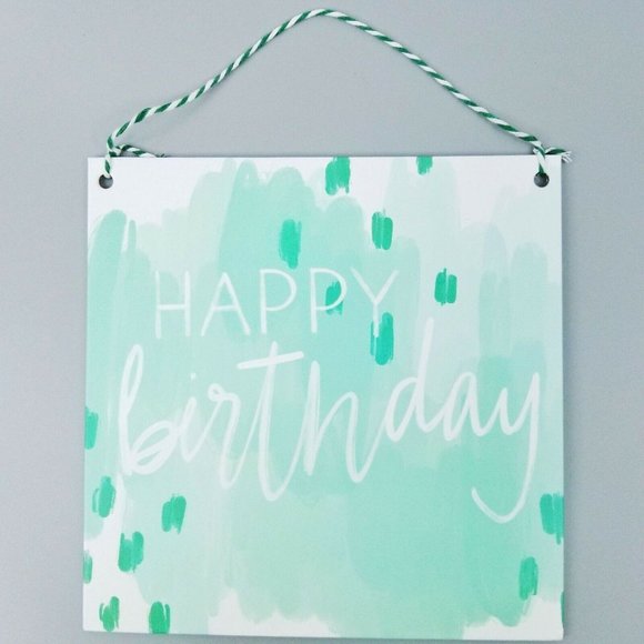 Party Decorations Bundle Happy Birthday Banners Door Hanger Green Lot of 5 NEW - Picture 2 of 5